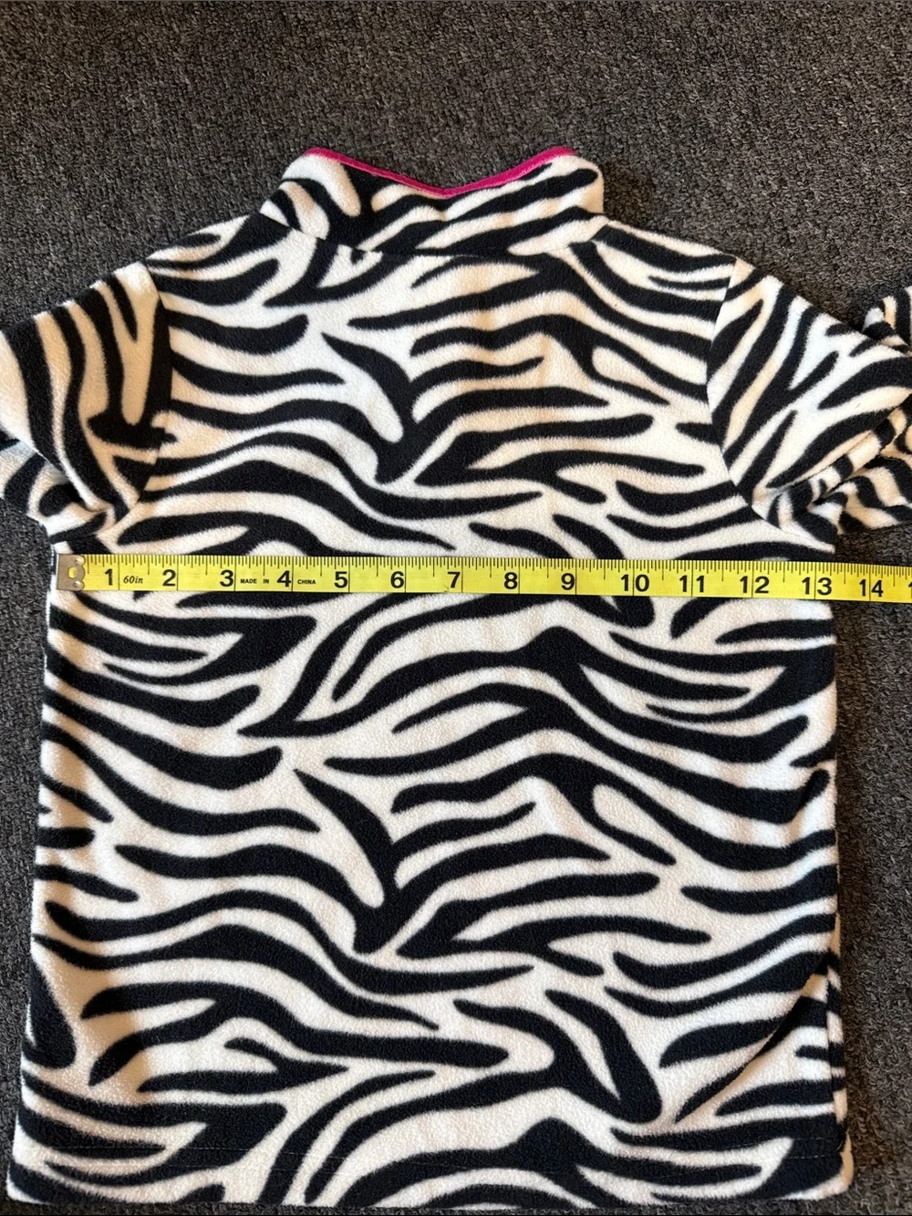 Carters zebra print fleece size 5